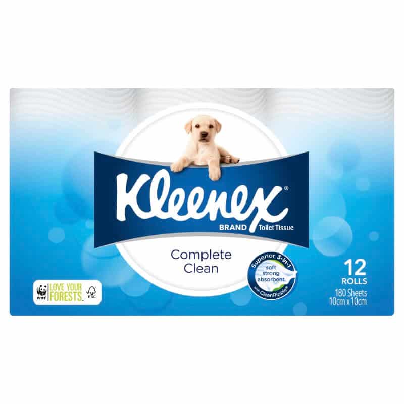 Kleenex-complete-clean-toilet-tissue-12-pack-1