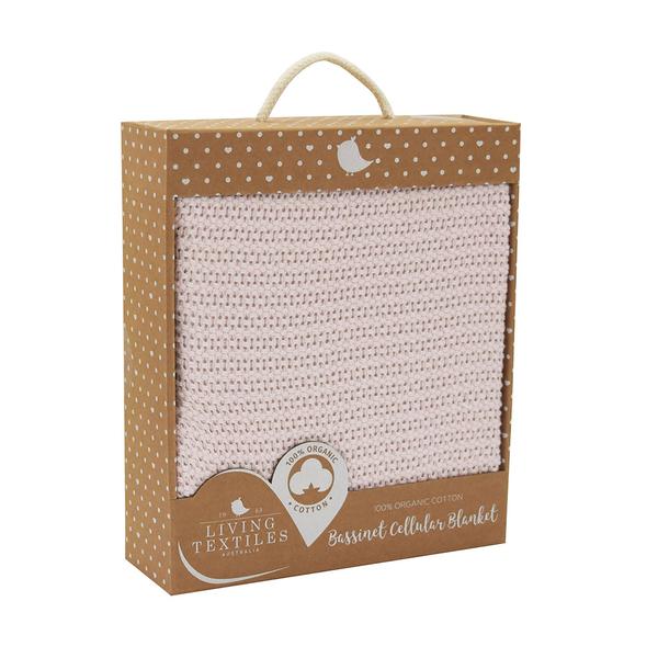 Living-textiles-organic-bassinet-cellular-blanket-pink-rose-boxed-web-grande
